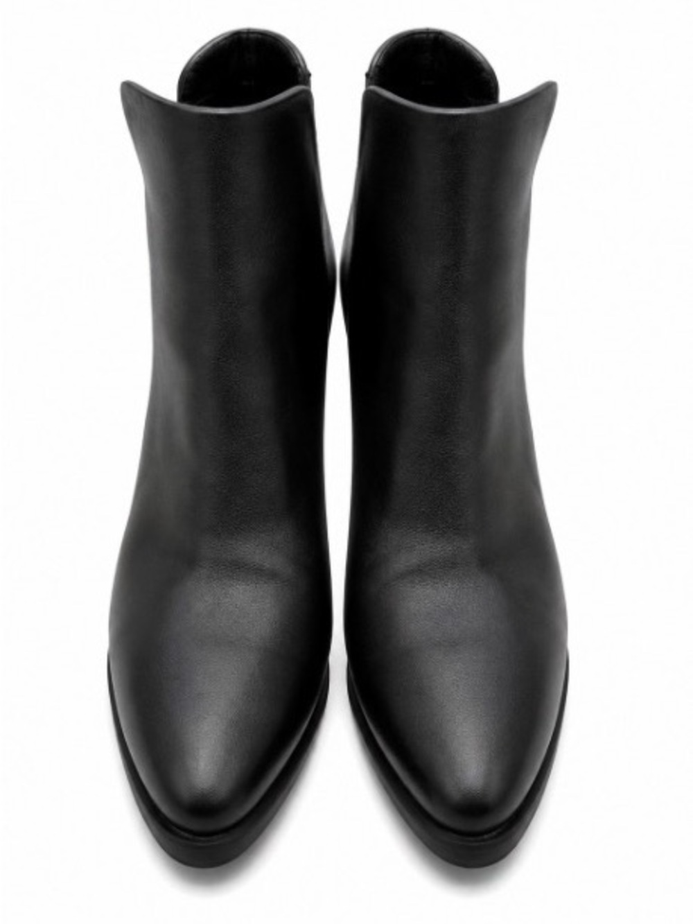 All Saints Black Leather Pointed Ankle Boots